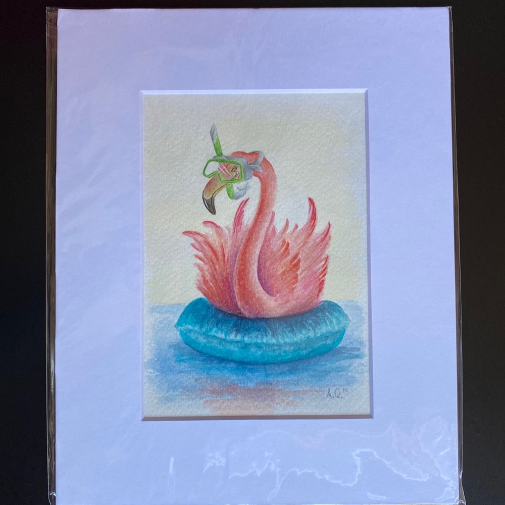 Flamingo Watercolor Painting